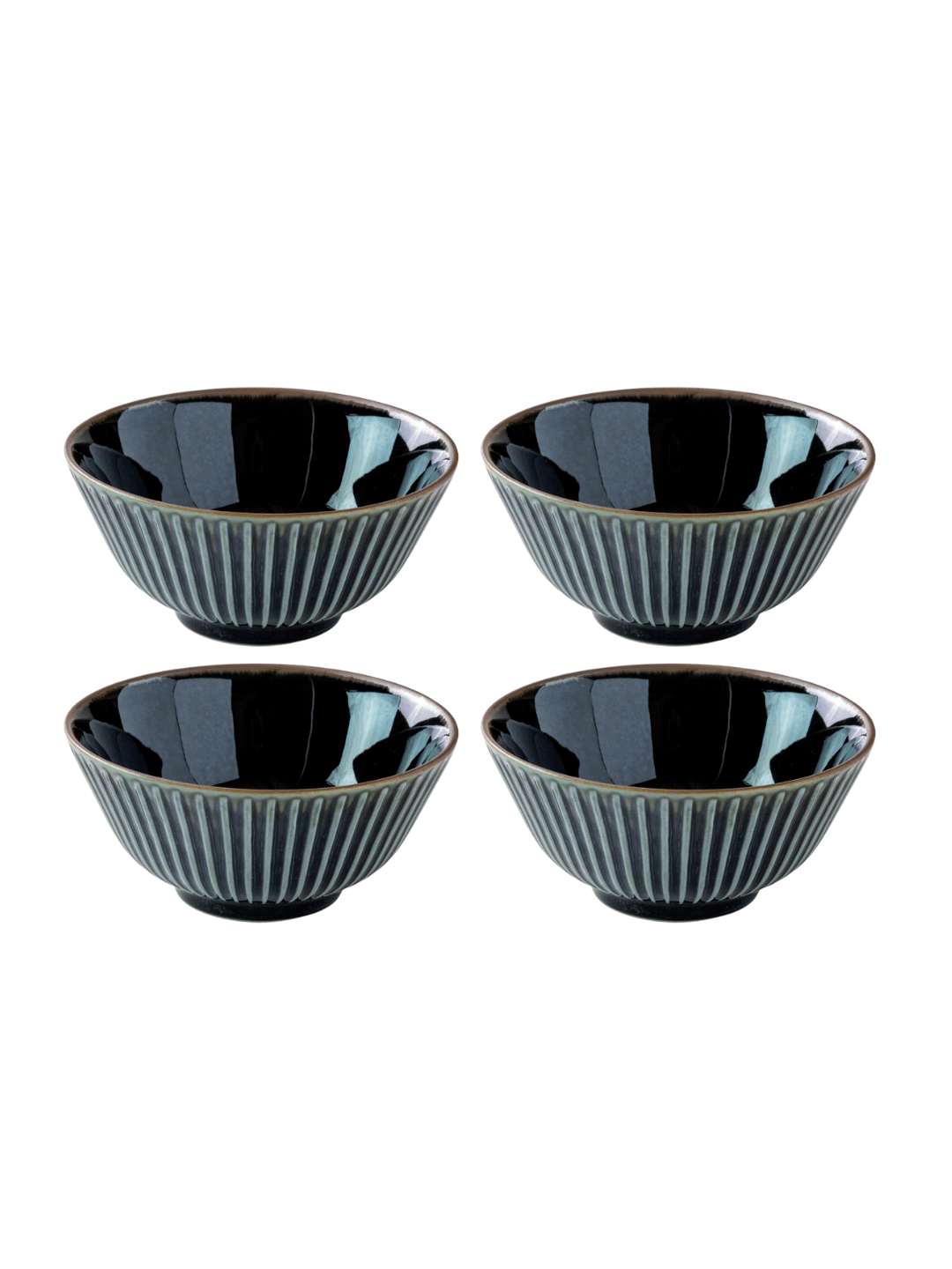 Sendan Midnight Blue Fine Porcelain Bowl 14cm Set of 4 - Mu Shop