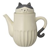 Shinogi Cat Teapot 17cm - Mu Shop