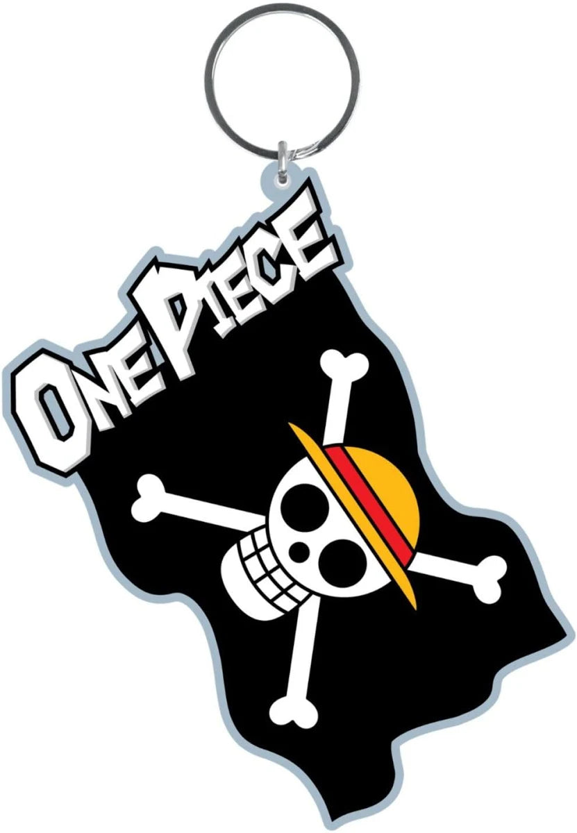 One Piece Flag Moulded Keyring 9cm