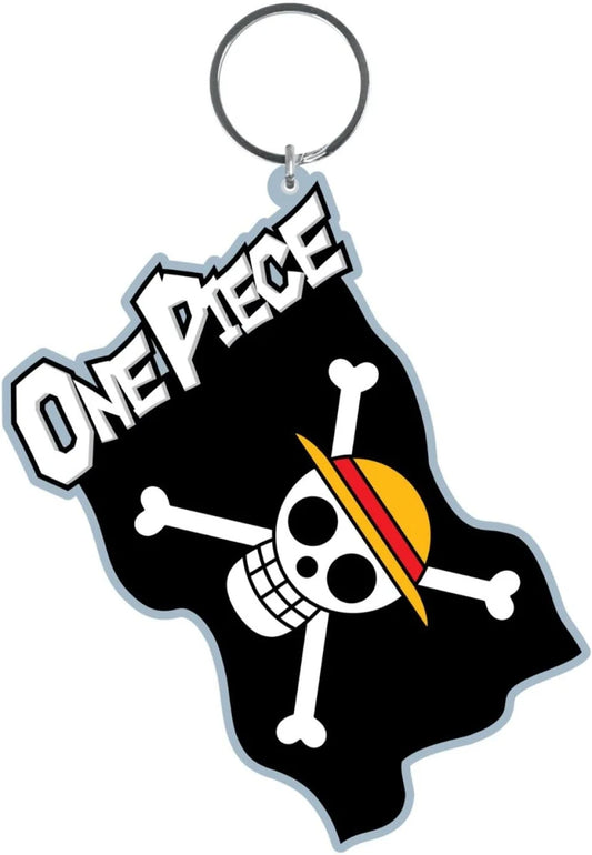 One Piece Flag Moulded Keyring 9cm