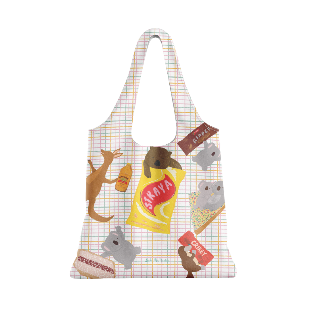 Munchy Australian Iconic Snacks Reusable Shopping Bag