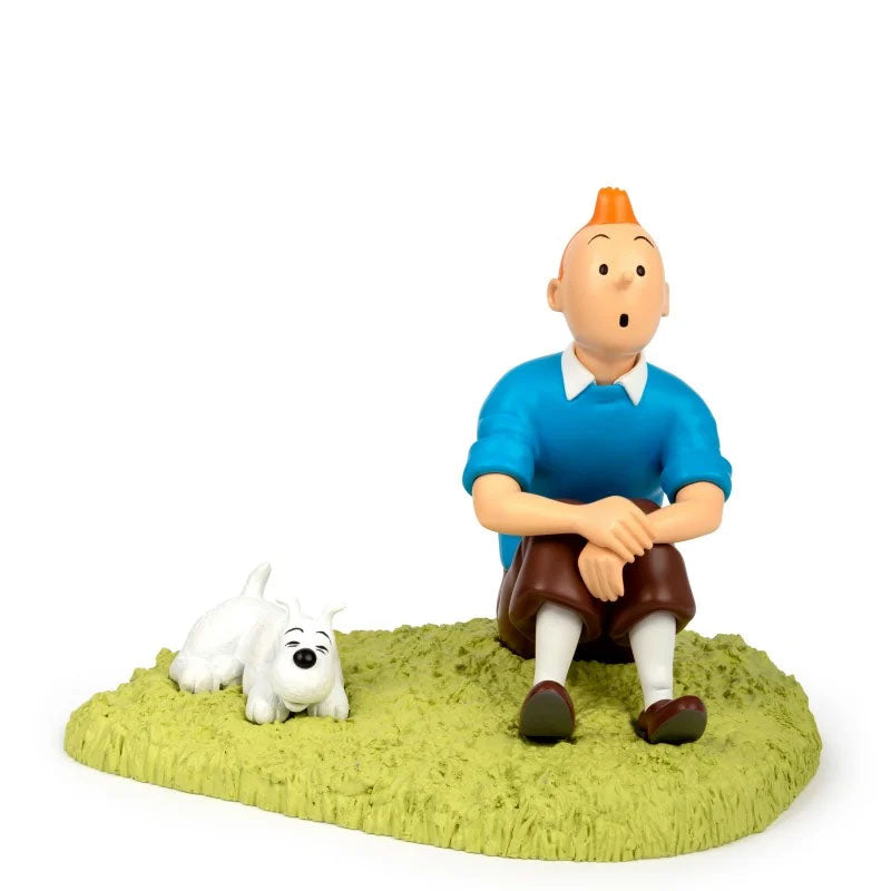 Tintin And Snowy Sitting On The Grass Model