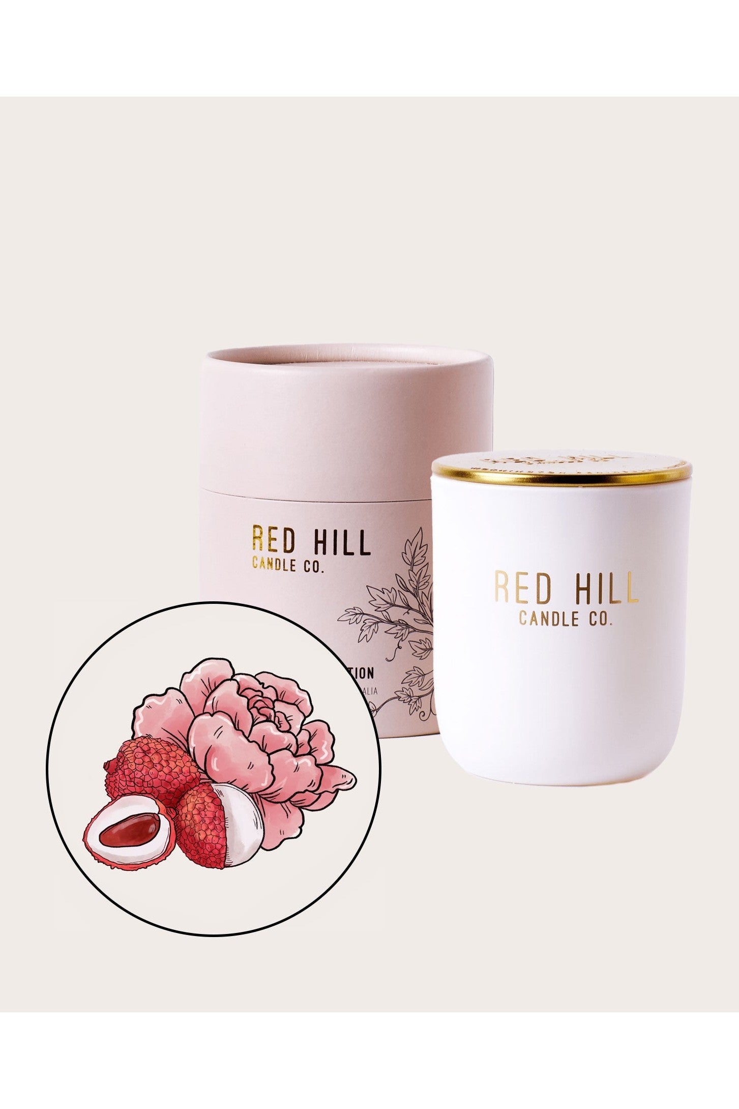 Small Soy Wax Candle - Lychee & Peony - Mu Shop