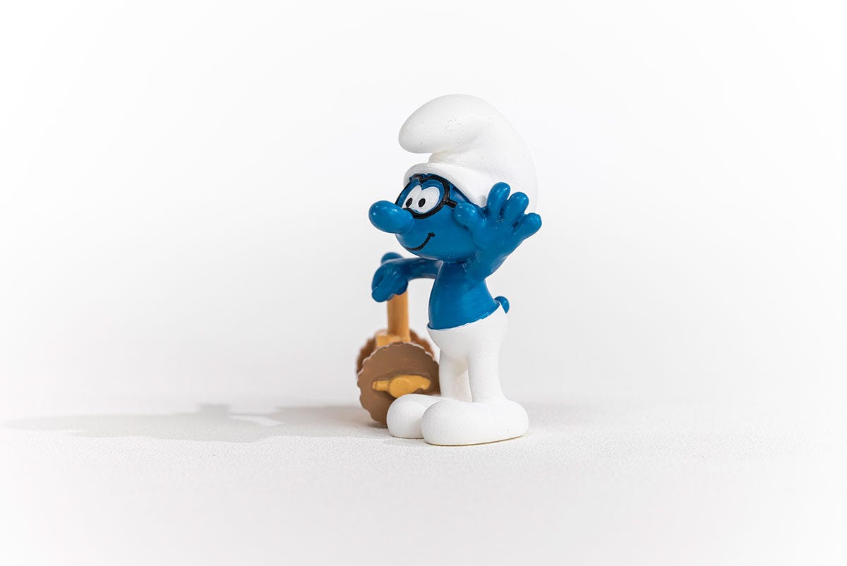 Smurf - Brainy Smurfway Figure 5cm - Mu Shop