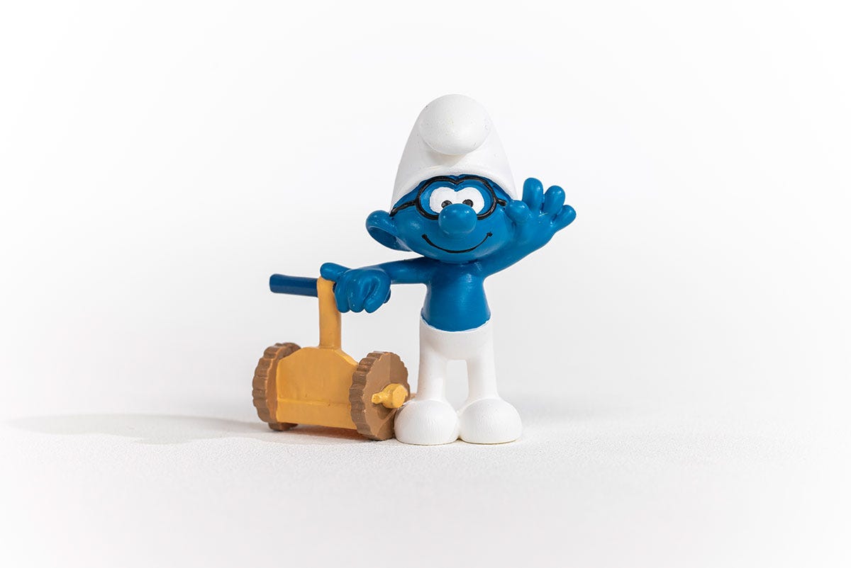 Smurf - Brainy Smurfway Figure 5cm - Mu Shop