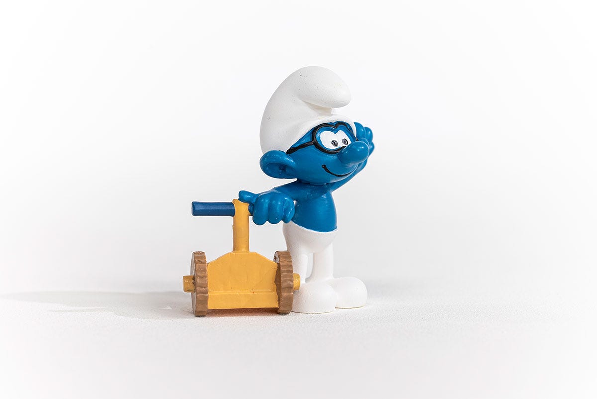 Smurf - Brainy Smurfway Figure 5cm - Mu Shop