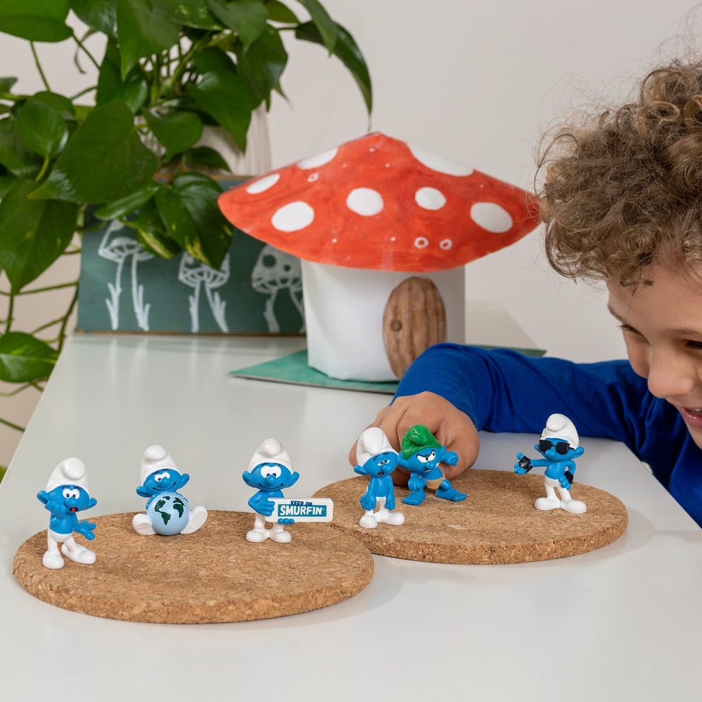 Smurf - Smurf with sign Figure 5cm - Mu Shop