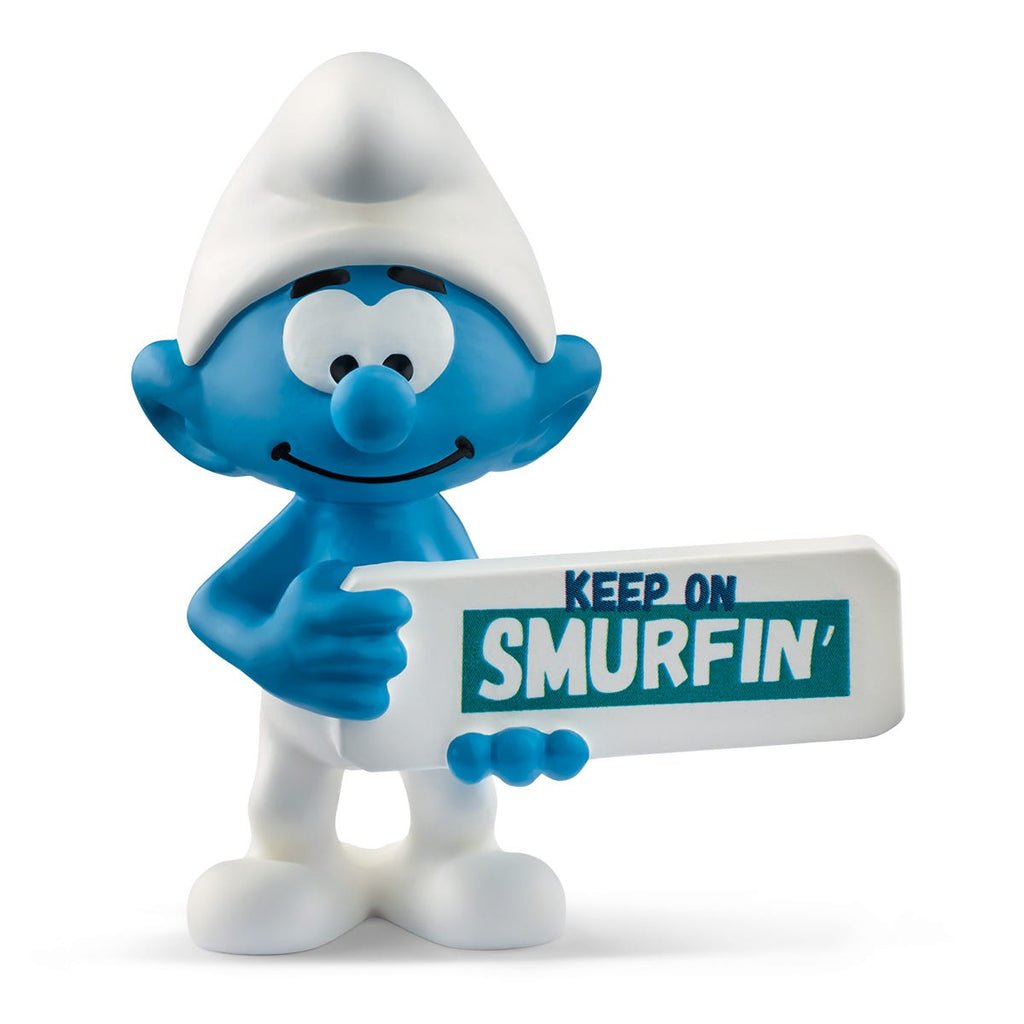 Smurf - Smurf with sign Figure 5cm - Mu Shop