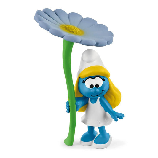 Smurf - Smurfett with flower Figure 5cm - Mu Shop