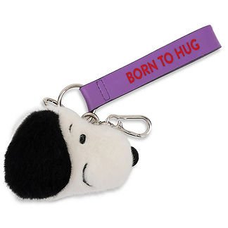 Snoopy ECO Fuzzy Cream Bag Charm - 8cm - Mu Shop