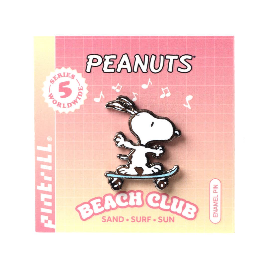 Snoopy Skateboard Beach Pin - Mu Shop