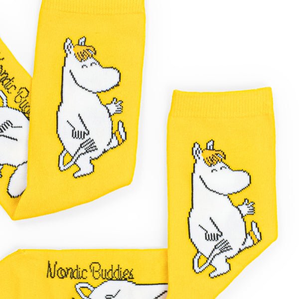 Snorkmaiden Happy Ladies Socks - Yellow - Mu Shop