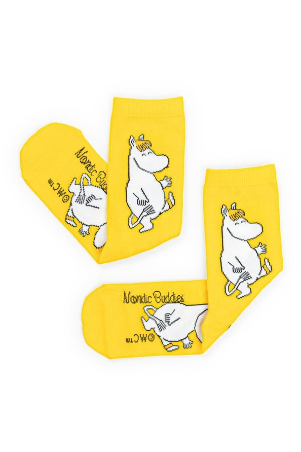 Snorkmaiden Happy Ladies Socks - Yellow - Mu Shop