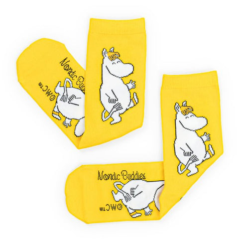 Snorkmaiden Happy Ladies Socks - Yellow - Mu Shop