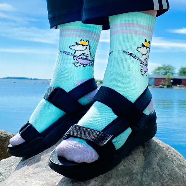 Snorkmaiden Retro Ladies Socks - Mint - Mu Shop