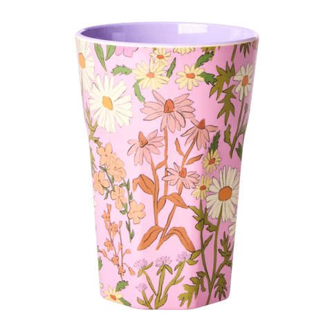 Soft Pink Daisy Dearest - Tall Melamine Cup - Mu Shop