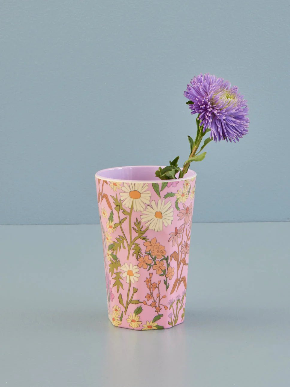 Soft Pink Daisy Dearest - Tall Melamine Cup - Mu Shop