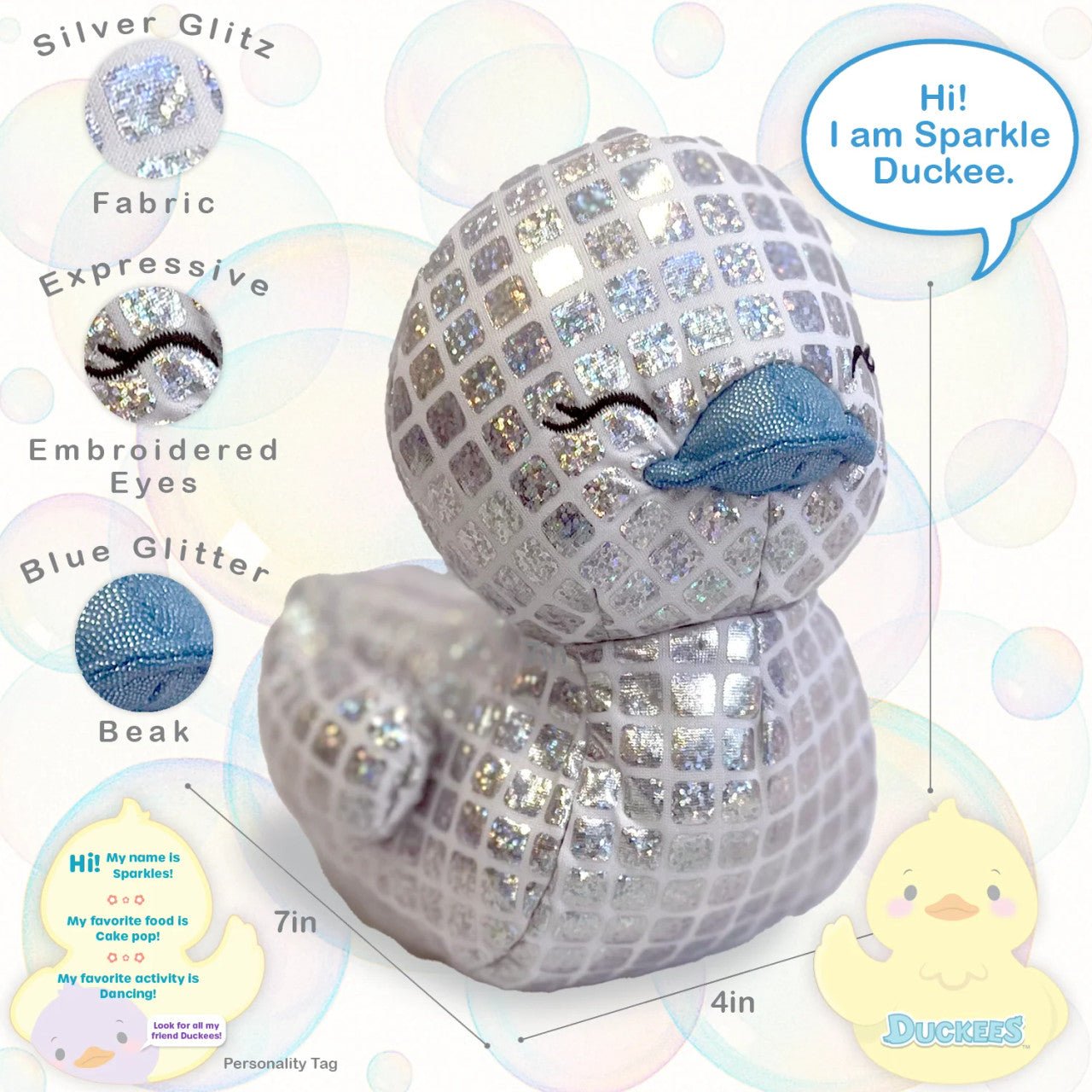 Sparkle Duckee Plush 18 cm - Mu Shop