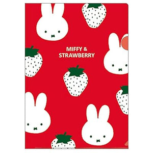 Square Miffy A4 Clear File Red 052098 MIFFY & STRAWBERRY Miffy & Strawberry - Mu Shop