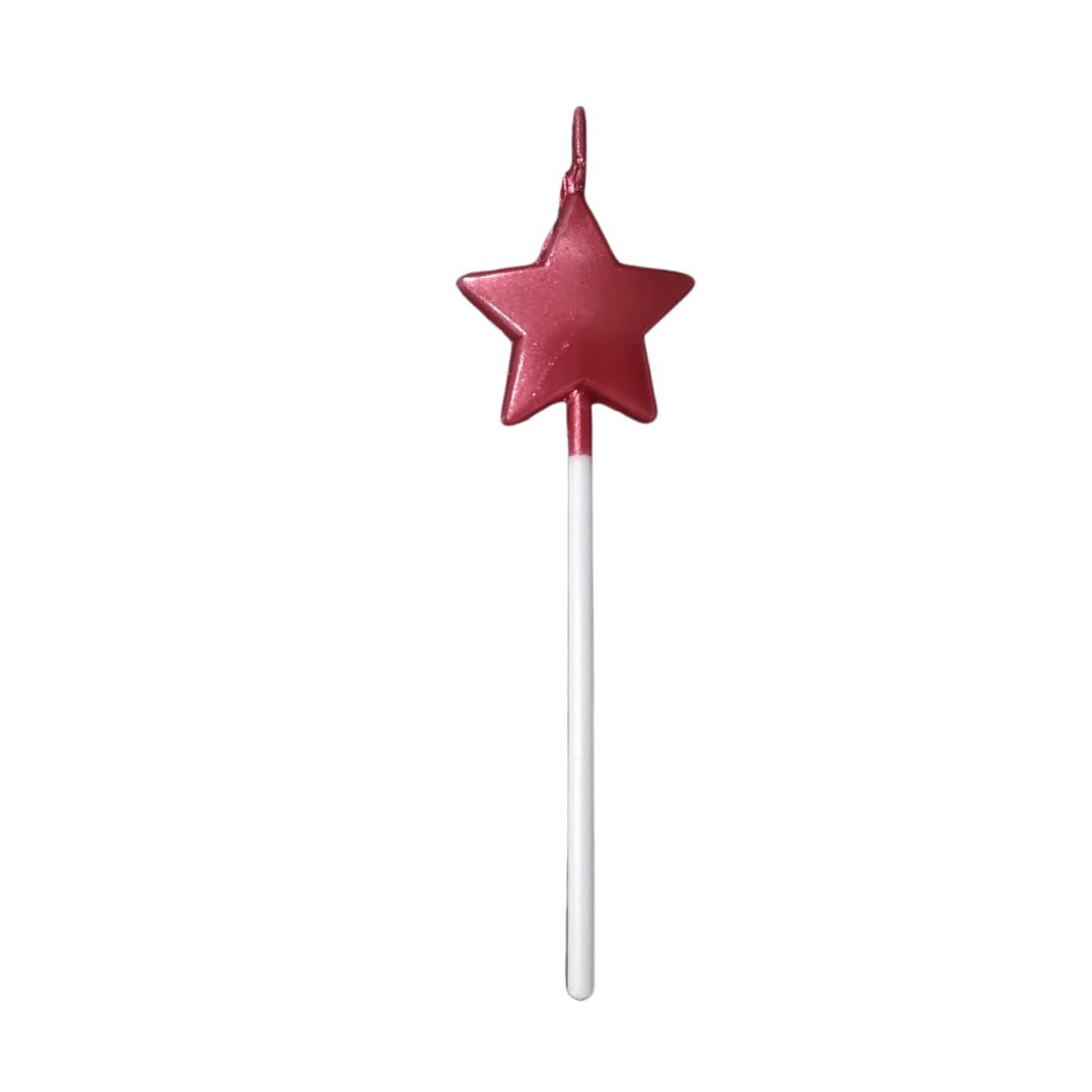 Star Shaped Brithday Candle - Red - Mu Shop
