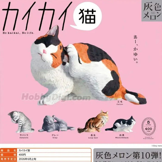 Stasto Stand Stones Capsule Toy - Itchy Cat (Set of 5)