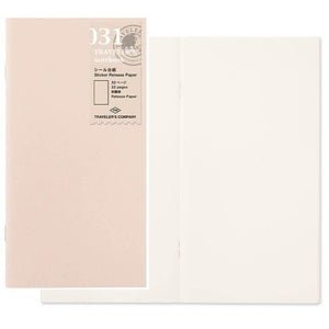 Sticker Release Paper Notebook Refill 031 for Traveler's Notebook Regular Size - Mu Shop