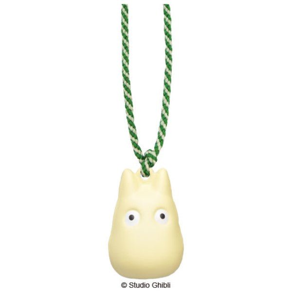 Strap Netsuke White Totoro Bell Keyring - Mu Shop