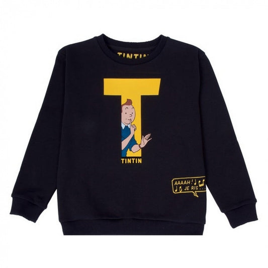 Tintin T adult sweatshirt in black