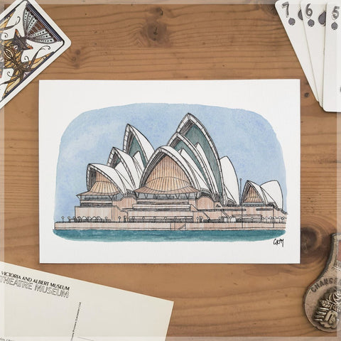 Sydney Opera House - A5 Art Print - Mu Shop