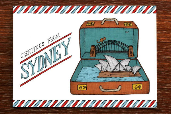 Sydney Suitcase - Australian Postcard - Mu Shop