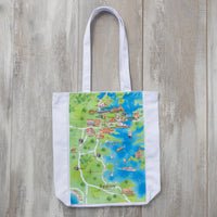 Sydney Tourist Attraction Map Tote Bag - Mu Shop