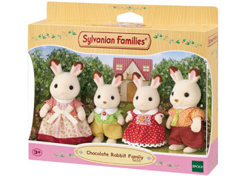 Chocolate Rabbit Family Figure Set 6–8.5cm