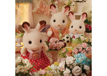 Additional view of Chocolate Rabbit Family Figure Set 6–8.5cm