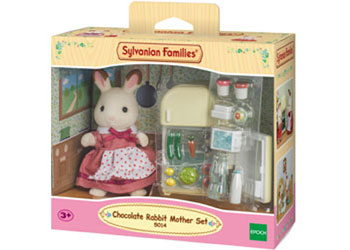 Chocolate Rabbit Mother Set 8cm