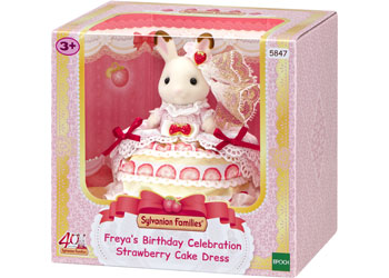 Freya's Birthday Celebration Strawberry Cake Dress Figure 3–5cm