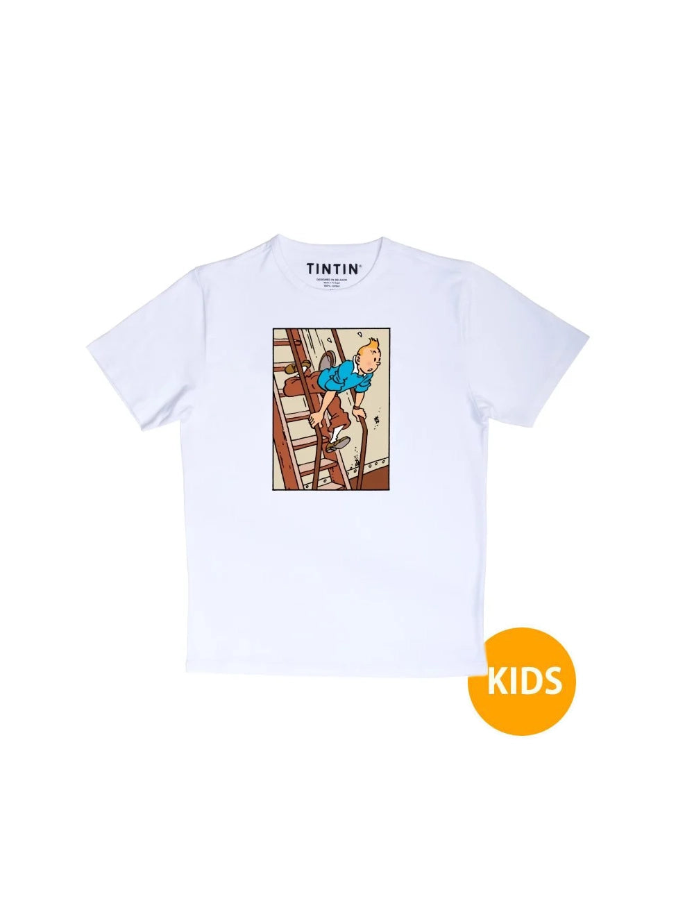 Tintin Stairs White Kids T-Shirt
