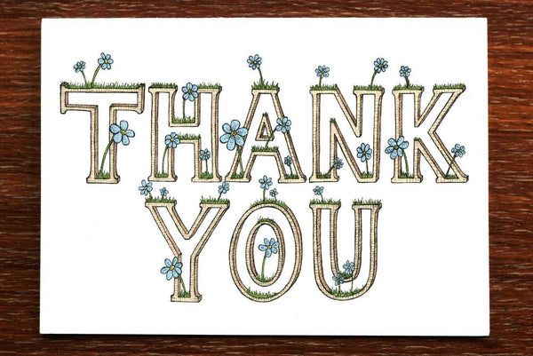 Thank You Daisies - Thank You Greeting Card - Mu Shop