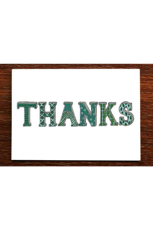 Thanks Patterns - Thank You Greeting Card - Mu Shop