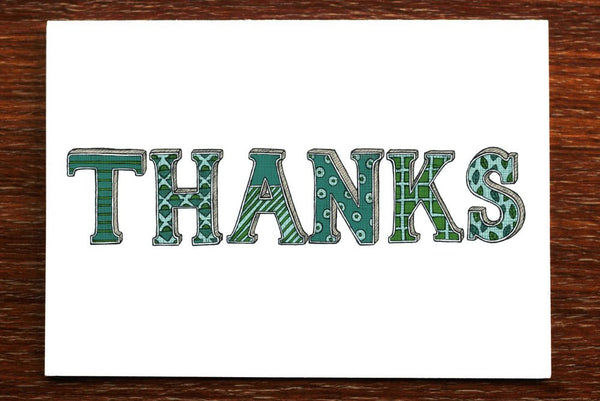 Thanks Patterns - Thank You Greeting Card - Mu Shop