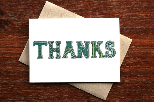 Thanks Patterns - Thank You Greeting Card - Mu Shop