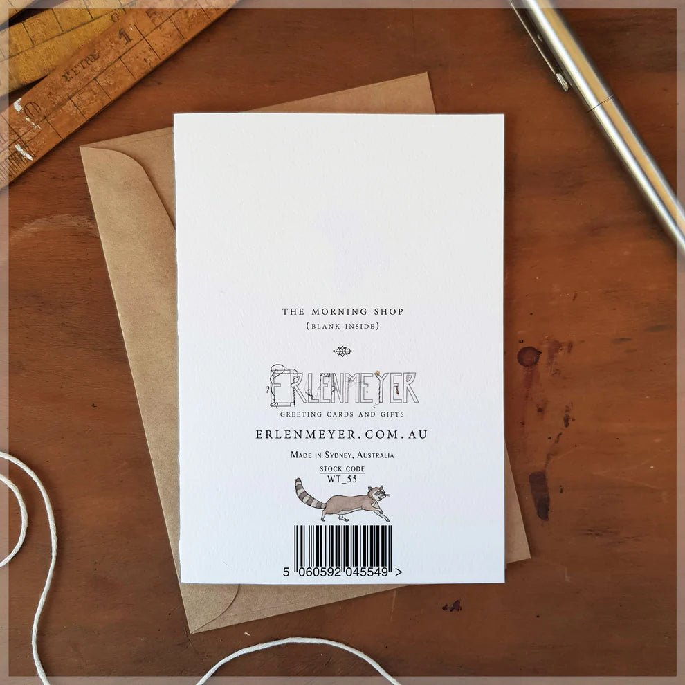 The Morning Shop Greeting Card - Mu Shop