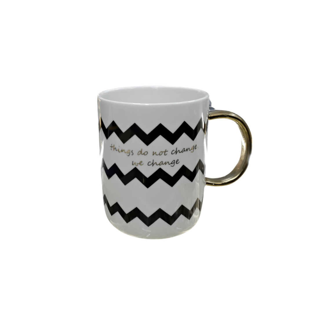 'Things do not change. we change' Mug with spoon - Mu Shop