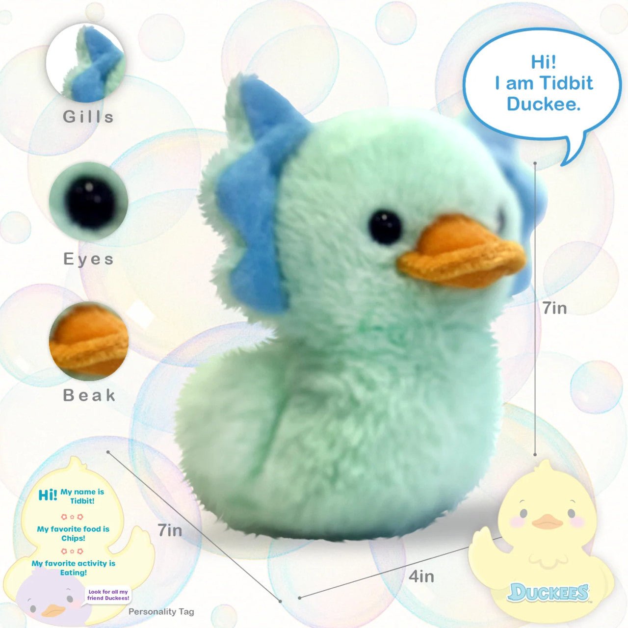 Tidbit Duckee Plush 18 cm - Mu Shop