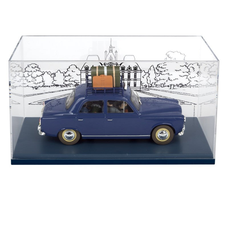 Tintin Cars #37 Moulinsart Taxi side view with passengers and luggage