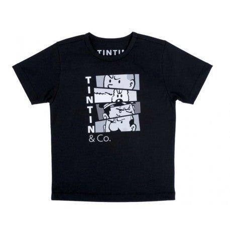 TINTIN & CO Color Adult T-shirt Black - Mu Shop