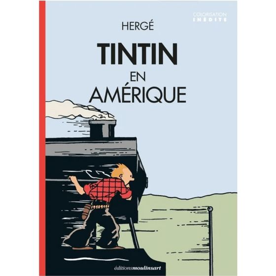 Tintin En Amerique Colourised Cover Poster - Mu Shop