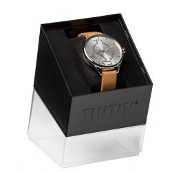 Tintin Leather Watch Moulinsart Ice - Watch Tintin in action Classic M - Mu Shop