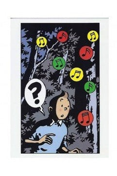 Tintin Music from Galician Greeting Card - Mu Shop