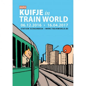 TINTIN POSTCARD - EXPO KUIFJE in TRAIN WORLD - Mu Shop