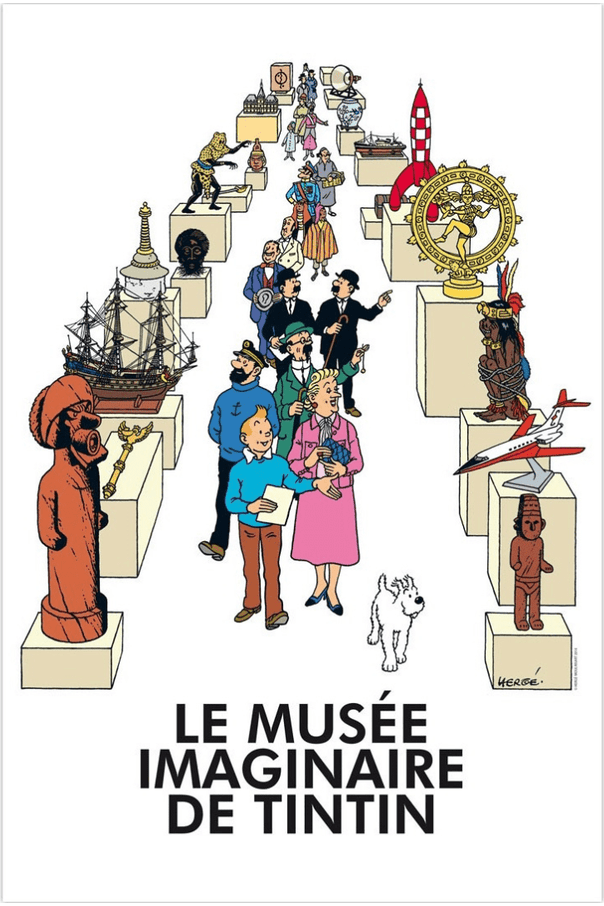 TINTIN POSTCARD - Imaginary Museum - Mu Shop